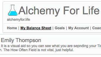 The Balance Sheet is the heart of Alchemy For Life