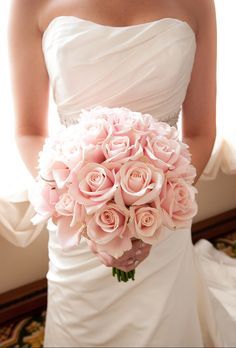 Soft pink roses in handtie style. So pretty and so
