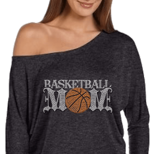 Rhinestone Basketball Mom Drape T-Shirt. We have a