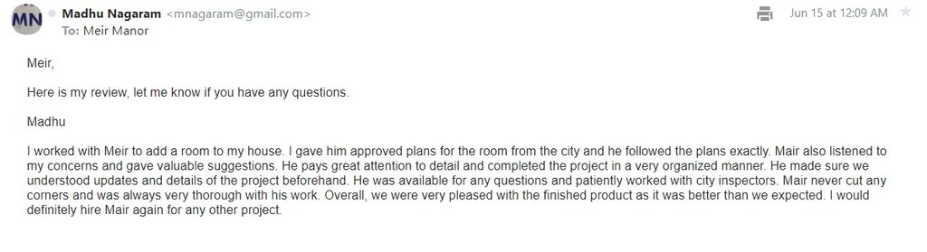 Customer Review - Garage Conversion in Fremont