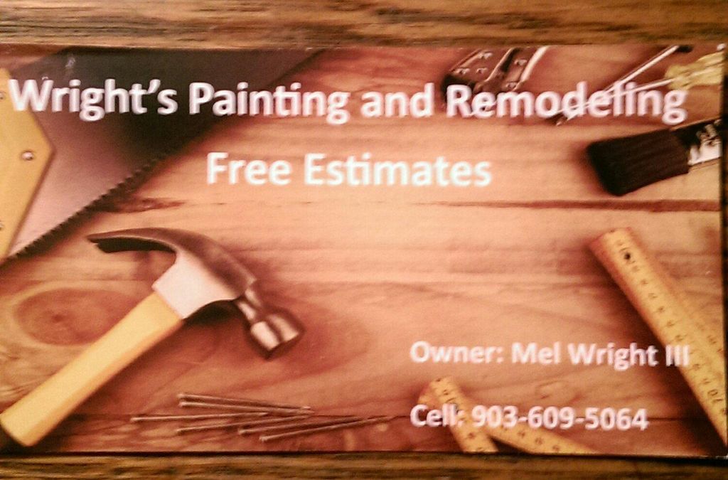 Wright's painting and remodeling