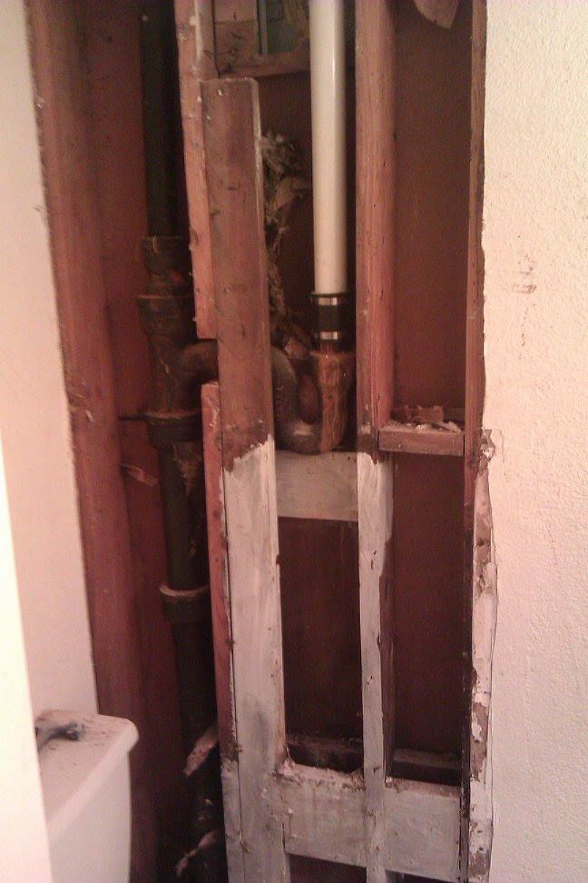 Plumbing repairs and sheetrock replaced