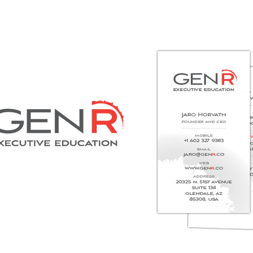 Logo design and business card layout for Executive