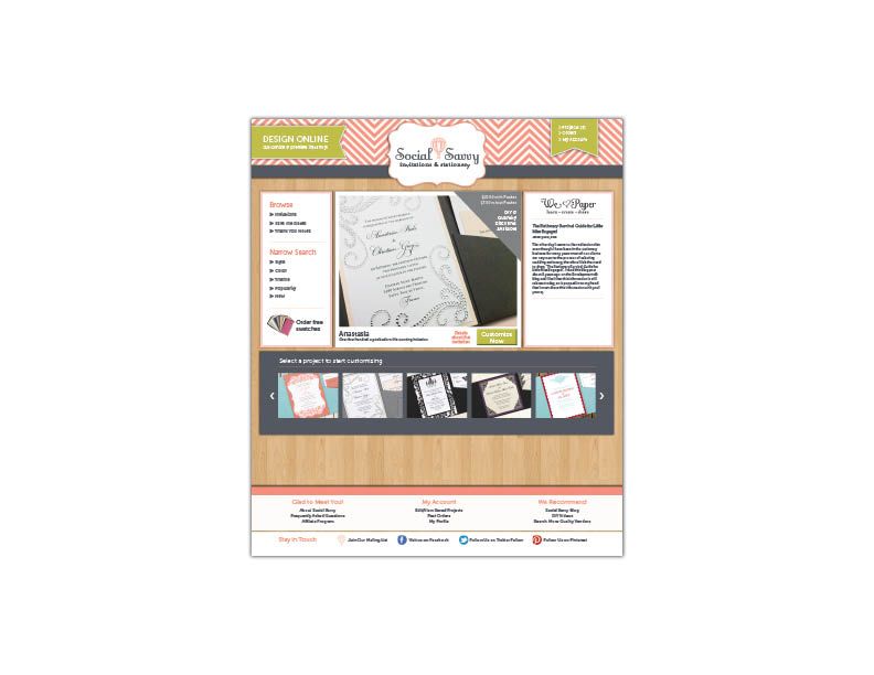 E-commerce website designed for customization of i