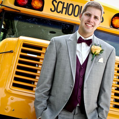 Bus-driver groom.