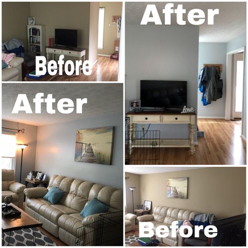 Living Room Repaint -Before and After