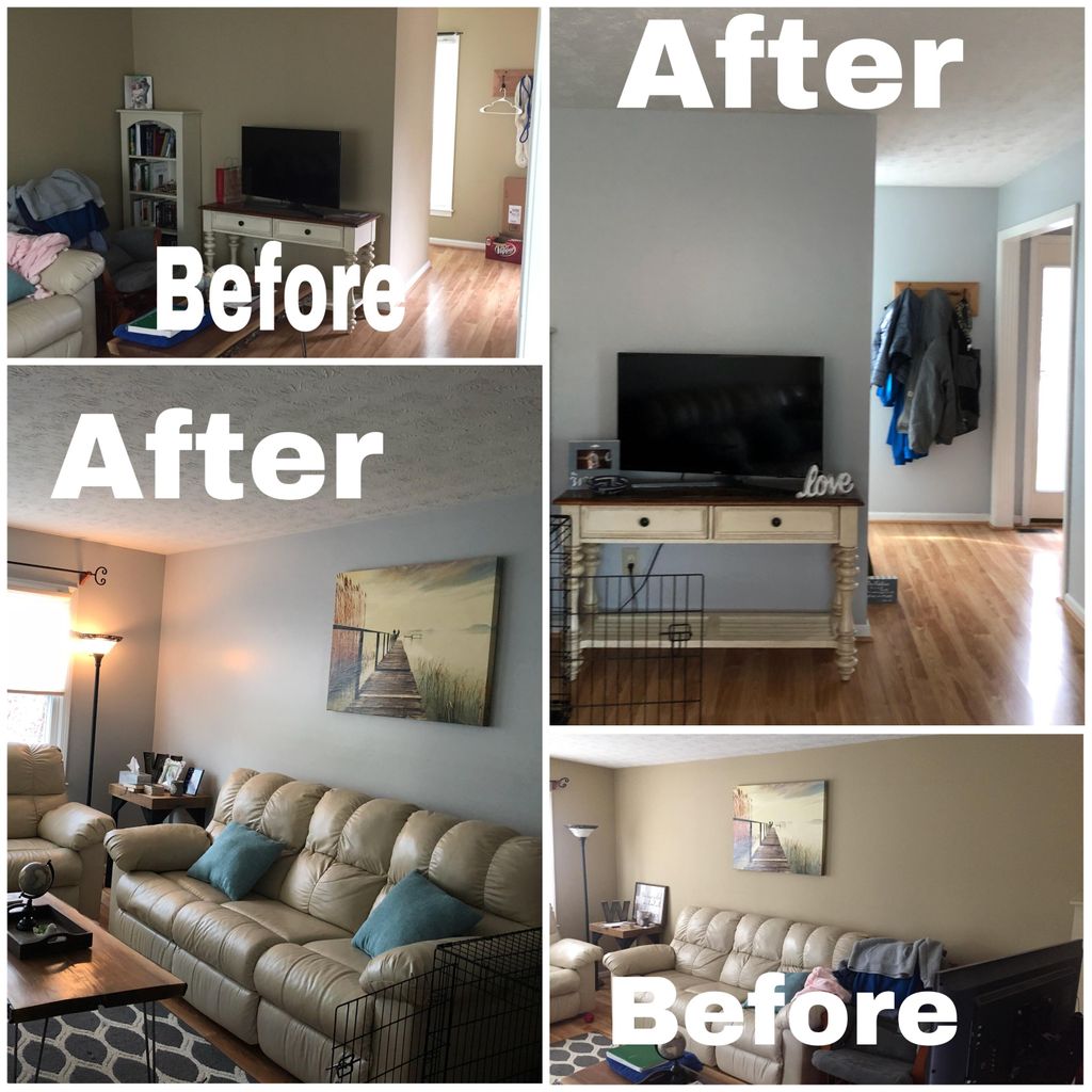 Living Room Repaint -Before and After