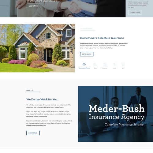 Meder-Bush Insurance| Homepage Design
