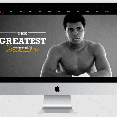 Responsive website design for iconic boxer Muhamma