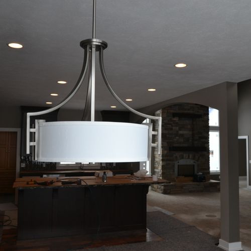A couple of the light fixtures we installed in a n