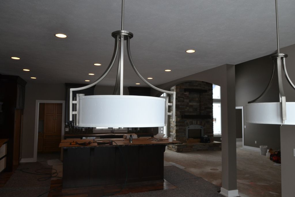 A couple of the light fixtures we installed in a n