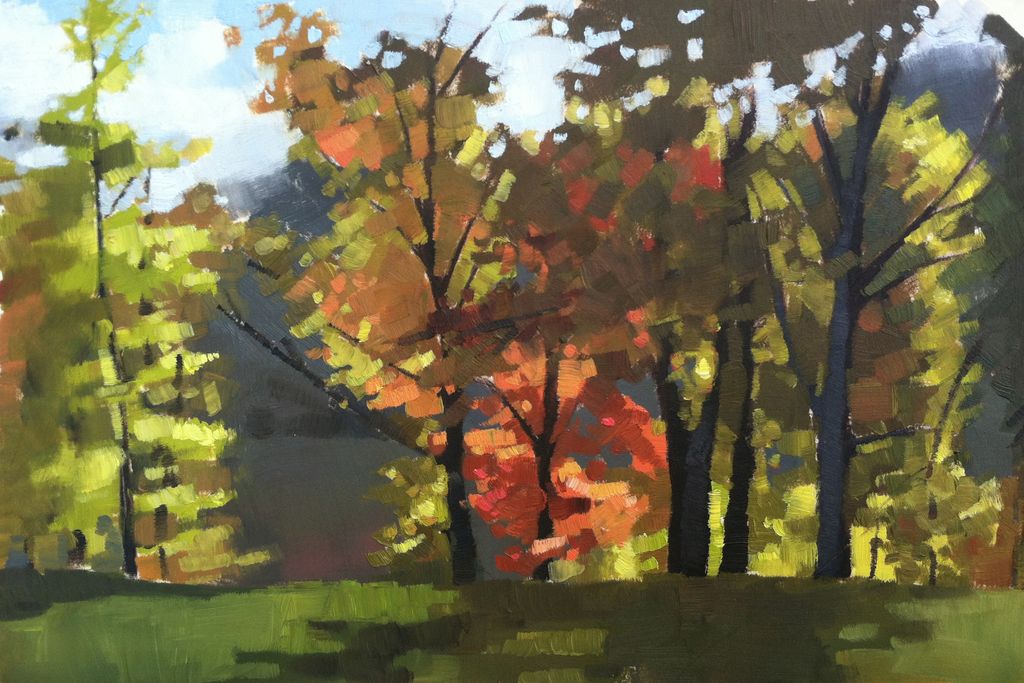 oil on linen and masonite board