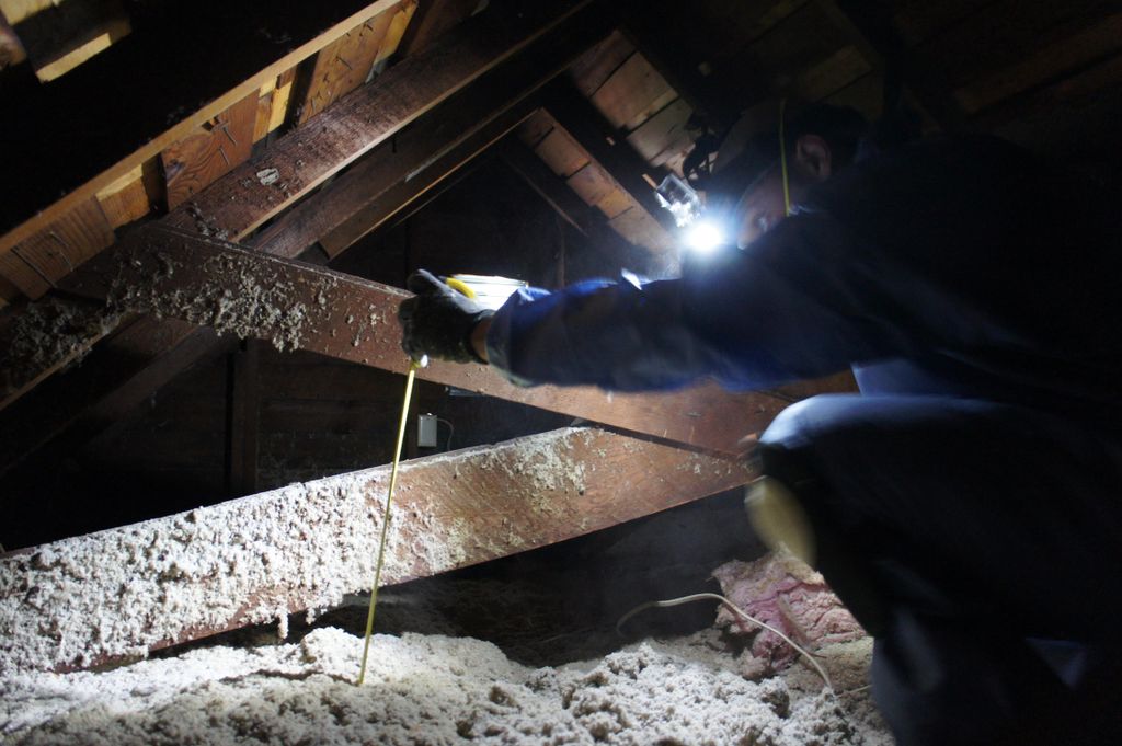 Our Home Performance Auditor checks the insulation