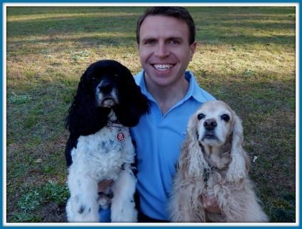 Me and my furry family members Parker and Abby.