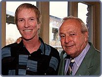 Eric Lindsey and the late Arnold Palmer after a re
