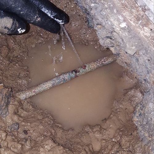 Pipe leak under the slab.