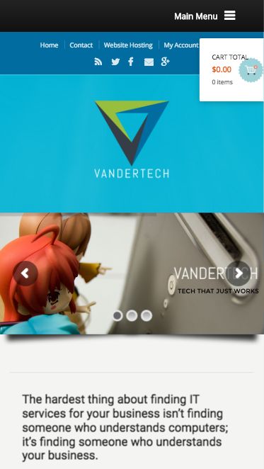 My company website (mobile view)