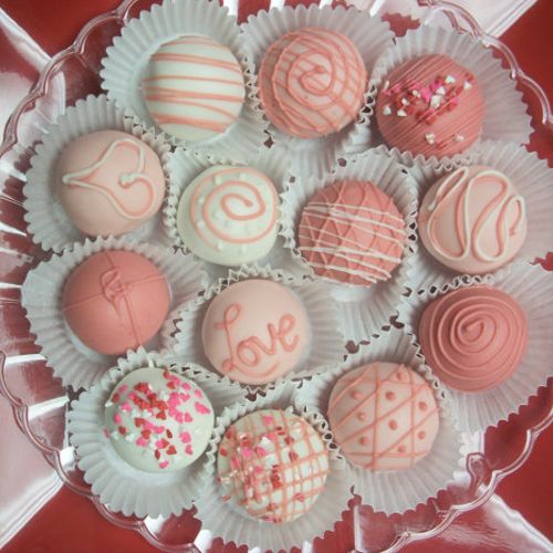 Pink and White colored chocolate with your choice 