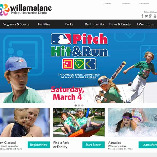 Willamalane is a parks and recreation website in S