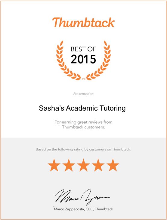 Thumbtack "Best of 2015" award