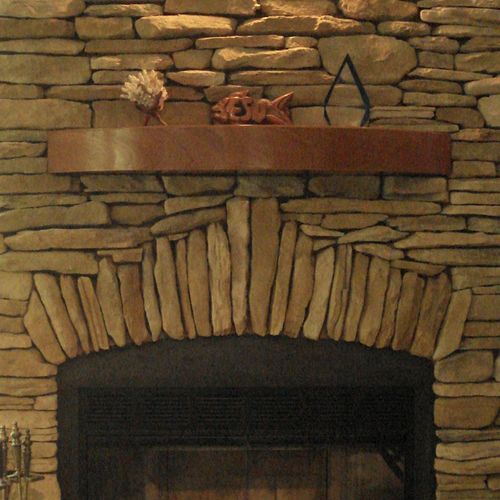 Custom Fireplace and Mantle