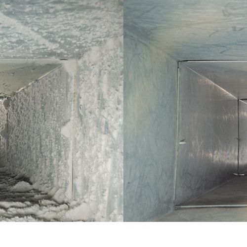 Air duct cleaning ..before and after