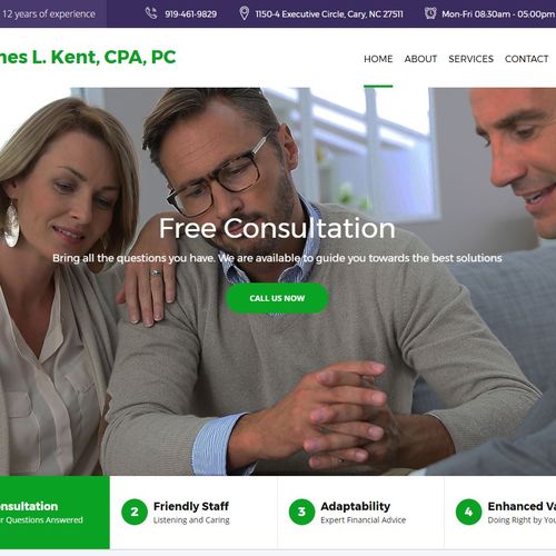 Web design for an accounting firm based in Cary, N