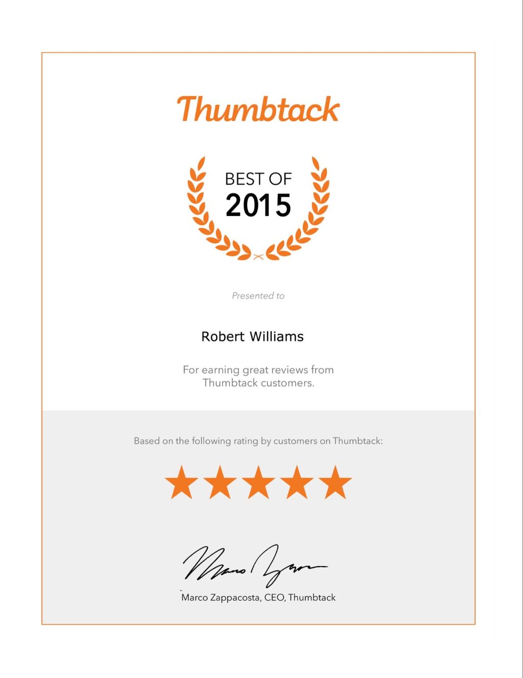Was given to me by CEO Marco Zappacosta of Thumbta