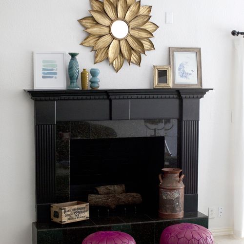 This fireplace became the focal point of the room 