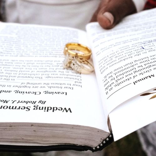 A worn bible signifies longevity just as a marriag
