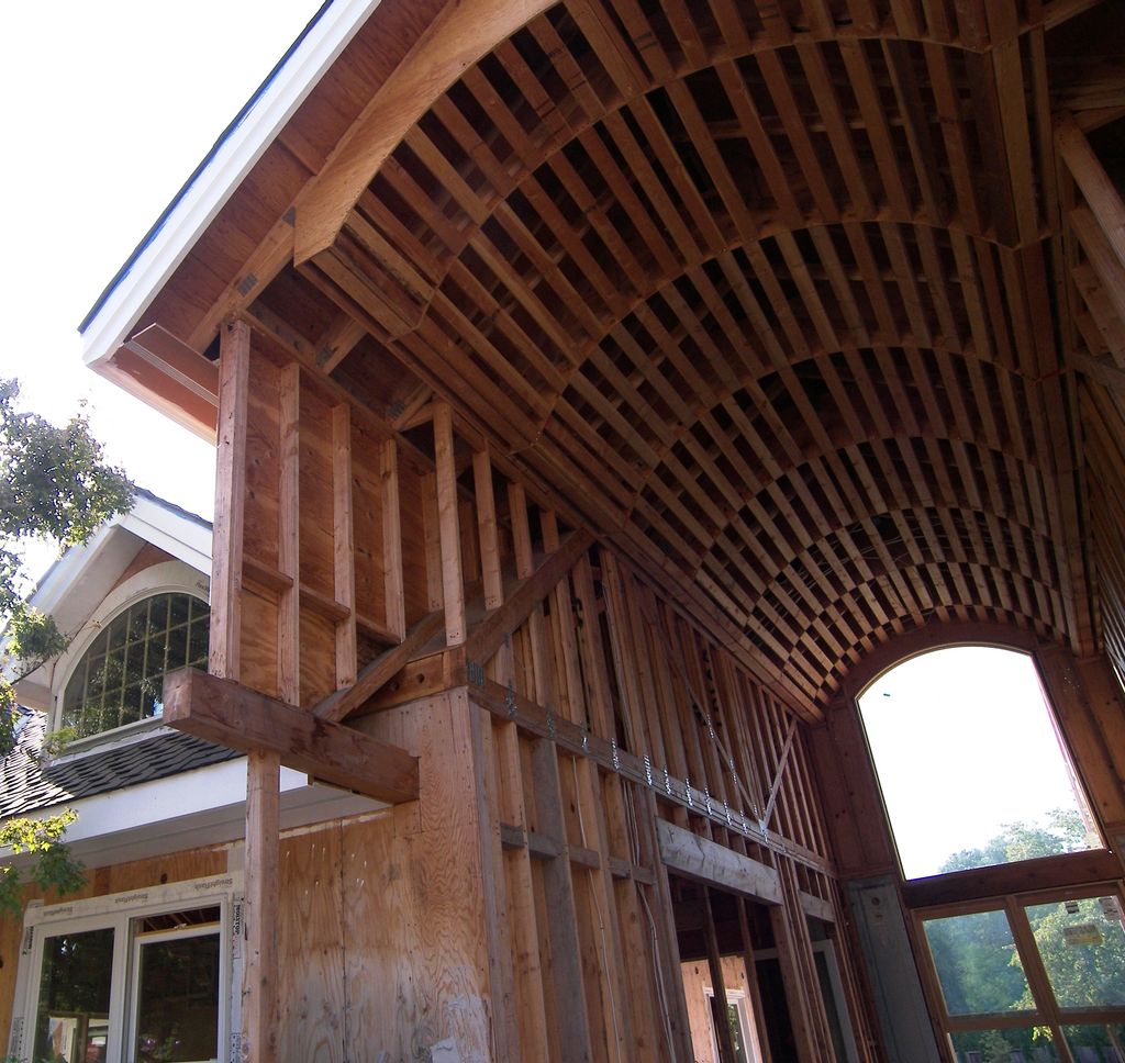 New construction project featuring a barrel style 