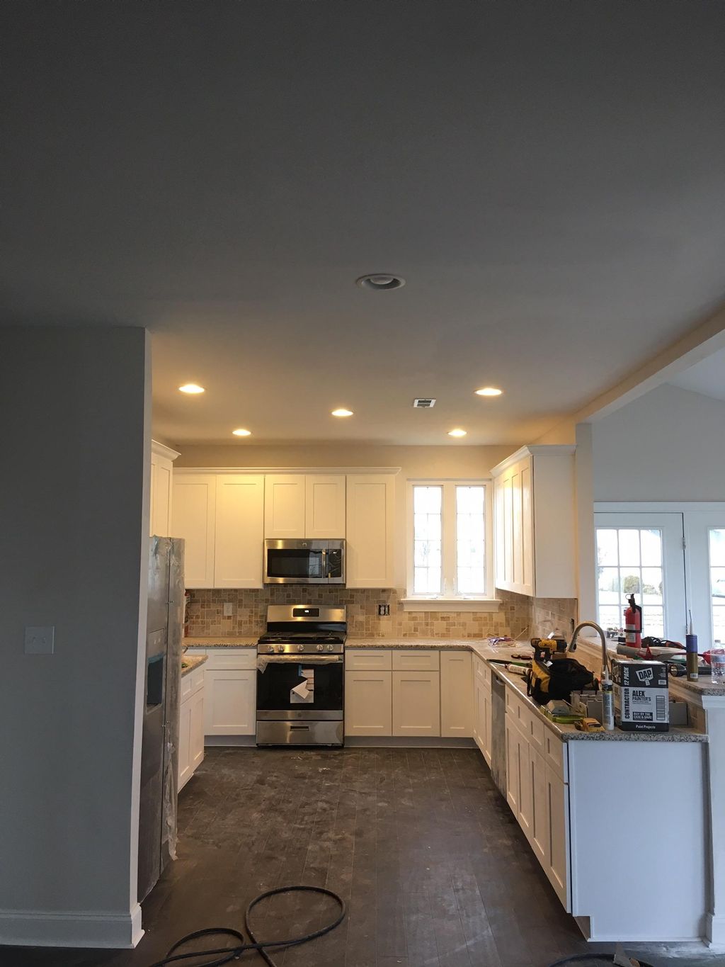 Recessed lights in the kitchen 