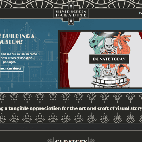 Silver Screen Paradise - Designed Brand, Site and 