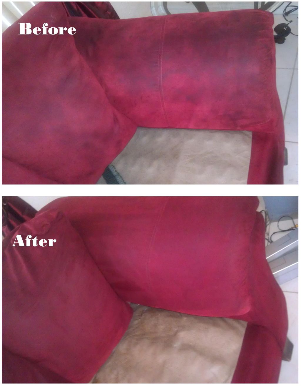 Upholstery - Before and after