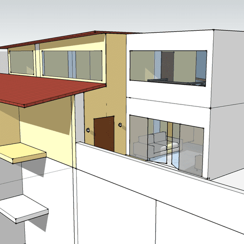 Proposal for rooftop penthouse addition - entryway