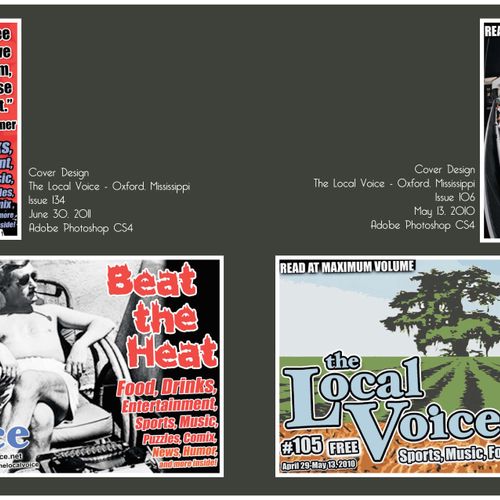 These are various cover of The Local Voice, an art