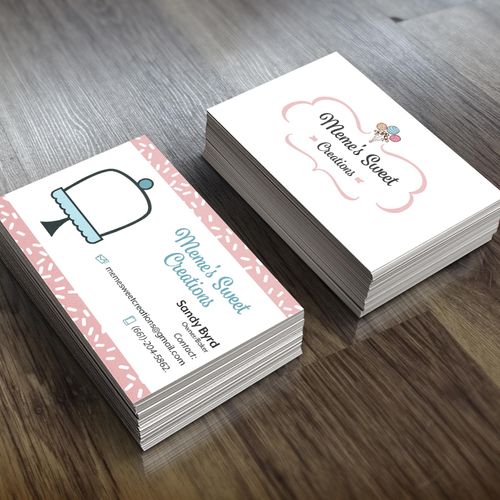 Business Card Design for Meme's Sweet Creations