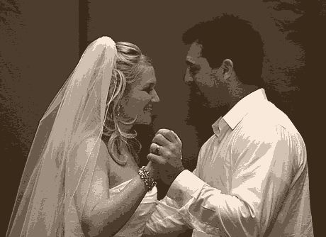 Nice couple - had their wedding on the beach in So