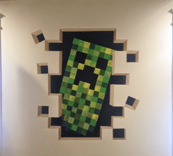 Minecraft Creeper mural