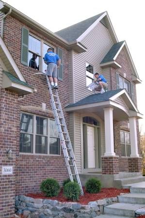 Residential window cleaning job