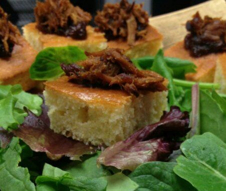 Pulled Pork on Chipotle cornbread