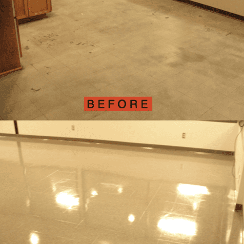 VCT flooring services (stripping/waxing/scrubbing)