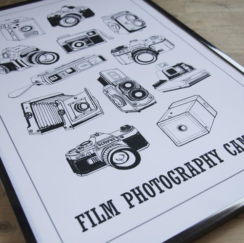 Film Photography Cameras - An illustrated poster o
