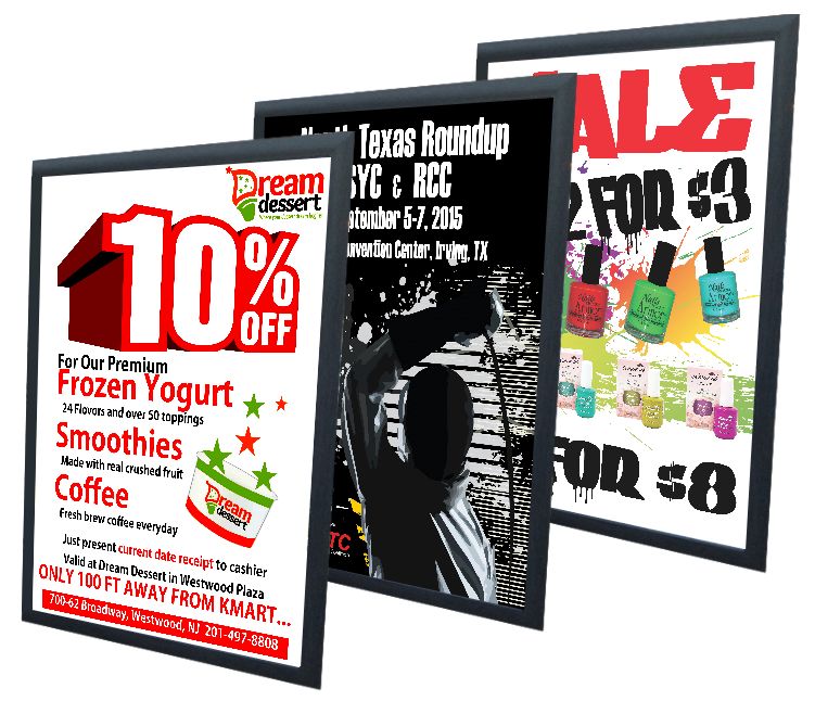 Large format posters is another great way to promo