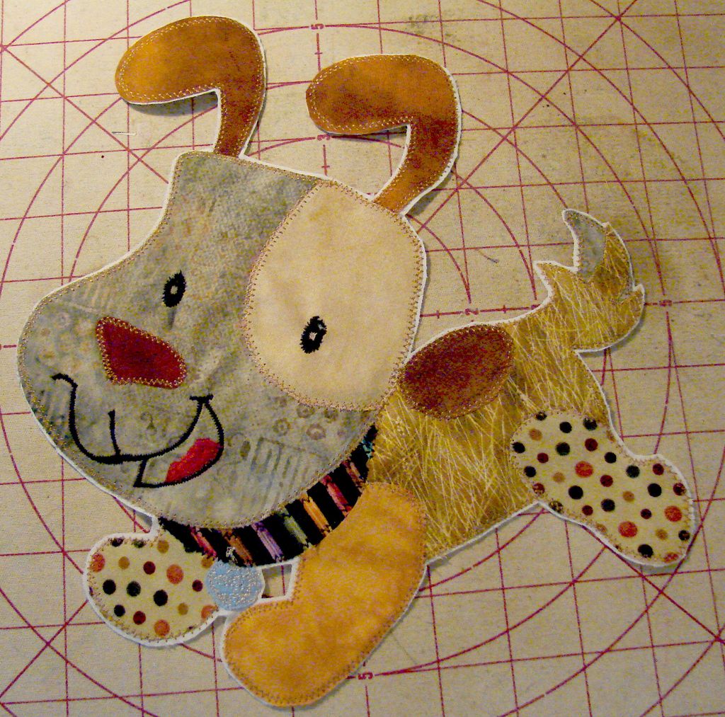 Plate-sized applique patch ready to be stitched on