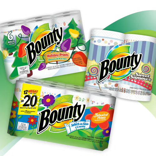 Seasonal Packaging Design for Bounty Paper Towels 