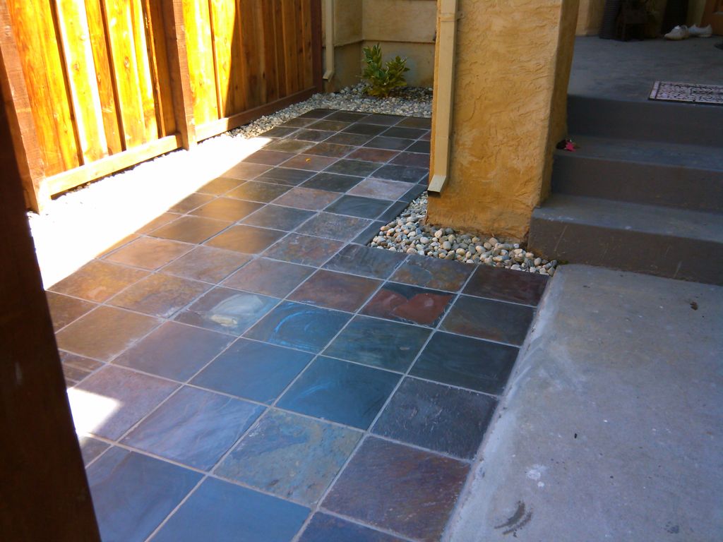 Custom Patio design with water saving improvements