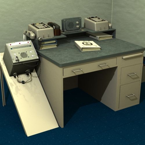 This is a Desk in a virtual room I designed in 3d 