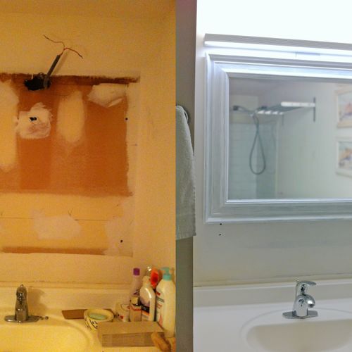 Bathroom remodel before and after! Please visit my