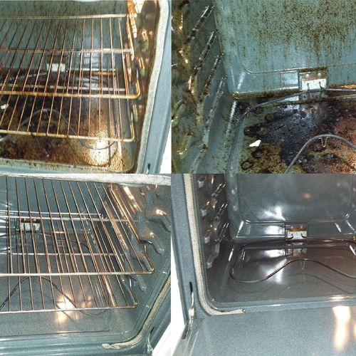Oven before and after